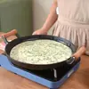 Sartén para panqueques de hierro fundido sartén para panqueques sartén antiadherente sin recubrimiento sartén para panqueques de mano bolsa para freír panqueques con agua sartén para panqueques crudos plancha de hierro fundido