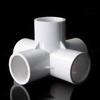 PVC tridimensional tridimensional tridimensional de quatro vias DIY armário de sapato de ângulo reto prateleira de plástico acessórios para tubos de abastecimento de água 20 25 32 50