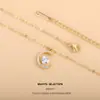 Collar de Zirconia de Estrella y Luna para Mujer, Estilo Coreano, Minimalista, Versátil, Diseño de Lujo Ligero, Cadena para Clavícula de Nicho
