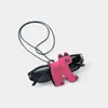 "Colgante Lindo" Ins Piel de Vaca Corazón Bolso Pequeño Colgante de Collar Mini Accesorios Billetera para Monedas Gato
