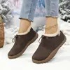 Botas de Neve Quentes de Algodão para Mulheres de Tamanho Grande para Outono e Inverno com Forro Espessado e Solado Antiderrapante para Mulheres de Meia-Idade e Idosas, Disponíveis para Atacado
