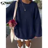 Suéter pullover outono e inverno transfronteiriço da Amazon para mulheres, casual, gola redonda, tricotado em ponto trançado, padrão losango, solto, moderno, malha