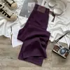 Calça Reta Casual Retro Desbotada 2025 Lavada Cintura Alta Slim Fit Jeans Sem Elastano