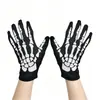 Set Combinado de Calcetines Largos y Guantes con Estampado de Calavera y Hueso para Festival de Halloween, Accesorios para Baile de Máscaras, Venta al por Mayor