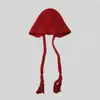 Gorro de Punto con Protección para las Orejas para Mujer Otoño Invierno Mezcla de Lana Engrosado Cálido Estilo Coreano Gorro de Lana Simple Versátil Hace que la Cara Parezca Más Pequeña