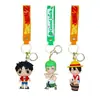 25 Llaveros Nuevos de One Piece Luffy Shichibukai Ace Zoro Llavero Muñeca de Dragon Ball Colgantes para Hombres y Mujeres