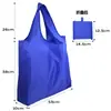 En Stock Impermeable Bolsa de Compras Plegable Grande Color Sólido Bolsa de Compras de Hombro para Supermercado Bolsa Ecológica de Almacenamiento para el Hogar y Viajes