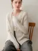 Nuevo cárdigan de cachemira con capucha y cremallera holgado para otoño/invierno 2026 para mujer, abrigo suéter talla grande, prenda exterior con capucha de punto