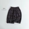 Calça Xadrez Infantil para Meninos e Meninas 2026 Primavera e Verão Novo Estilo Fina Versão Coreana Calça Infantil da Moda Huzhou Zhili