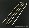 Grampo de Cabelo com Elementos Móveis, Cobre Dourado que Preserva a Cor, Grampo Duplo Reto em Forma de U, Grampo de Cabelo Estilo Tradicional, Materiais para Acessórios de Cabelo, Estilo Nacional Retrô