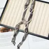 Novo Lenço de Seda com Pérolas e Padrão Paisley Vintage Colar Corrente para Suéter Decoração de Roupas Acessórios Joias