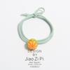 Bonita pulsera con forma de cabeza naranja pequeña y simulación creativa de temperamento, con forma de cuerda, para niña de verano, con forma de fruta, para novio