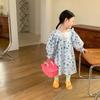 Vestido de niña estilo coreano Primavera y otoño nueva ropa para niños falda floral para niños vestido de princesa de manga larga para niña pequeña falda larga