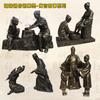 Escultura de acero y vidrio personalizada de fábrica para exteriores, gran figura de dibujos animados, mascota, escultura decorativa, adornos