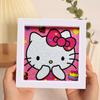 Enfeites de Pintura de Diamante, Adesivos de Desenho Animado DIY Fofos Feitos à Mão, Porta-Retratos de Acrílico, Pinturas Decorativas, Decorações para Quarto e Sala de Estar no Atacado