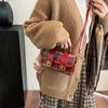2025 Nuevo Bolso de Mano Magenta Berry para Mujer Otoño e Invierno Bolso Cambridge Bolso de Boda a Cuadros Bolso Pequeño de Hombro Cruzado