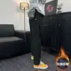 Calças casuais funcionais triangulares afuniladas para homens e mulheres, novas calças de trabalho forradas com fleece estilo americano para outono e inverno, calças de trilha softshell largas