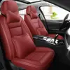 Almofadas de assento de carro personalizadas, adequadas para todas as estações, almofadas de assento de couro Nappa para cinco lugares, cobertura total, assentos dianteiros individuais ou duplos