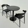 Mesa de Balcón para Exteriores, Mesa Redonda Pequeña de Acero al Carbono Resistente al Sol y la Lluvia para Patio Exterior, Jardín, Tienda de Té con Leche, Uso en Exteriores