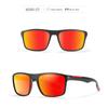 KDEAM Nuevas Gafas de Sol Polarizadas Cuadradas Almohadilla Nasal de Silicona 1.1TAC Película Real que Cambia de Color Gafas de Exterior KD101