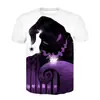 Suministro de Camiseta Casual de Manga Corta Nueva Transfronteriza 3D Estampado Digital Jack del Pesadilla de Halloween para Adultos y Niños