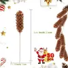 Nuevo producto transfronterizo: piñas realistas, bayas rojas navideñas, hojas artificiales, decoraciones festivas, adornos de mesa y follaje artificial para la decoración del hogar