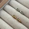 Verão Refrescante ~ Prata 925 Banhada a Ouro 18K Retrô Frio de Alta Qualidade Compacto Verde Oliva Zircônia Argola de Orelha Brinco Feminino