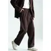 Estilo Old Money Retrô Camurça Sintética Lapela Notch Terno Masculino Outono/Inverno 2026 Terno de Negócios Leve Textura Diagonal Conjunto