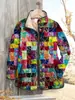 Chaqueta acolchada de algodón para mujer, moda independiente transfronteriza 2025 de Temu, con estampado digital de plantas y flores