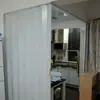 Porta Sanfonada de PVC Porta de Correr Cozinha Estilo Aberto Conexão a Gás Porta Temporária Simples Porta de Banheiro Vaso Sanitário Sem Furo