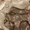 Roupa Íntima Fenanfu Wangwang Escovada Engrossada Outono e Inverno Macia Respirável Desenho Animado Fofo Bainha Calcinhas Femininas de Cintura Média