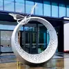 Esculturas Grandes de Acero Inoxidable Hechas a Medida por el Fabricante, Esculturas Metálicas Personalizadas para Paisajismo de Plazas y Parques, Artesanías de Arte Abstracto