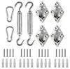 Accesorios para Vela de Sombra Acero Inoxidable Tensor Gancho Hebilla en Forma de Diamante Cesta de Flores Accesorios para Sombrilla de Exterior Cable de Acero