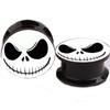 Ebay Aliexpress Olho Fantasma Branco Logo Óleo Didi Expansor de Orelha Expansor de Orelha Piercing Joias Plug de Orelha