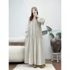 Novo Vestido Longo Jacquard Bordado Vintage de Outono, Solto Plus Size Patchwork Linha A Camadas Venda por Atacado