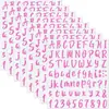 Pegatinas de letras y números de 1 pulgada, impermeables, con purpurina plateada, tarro de especias, globo navideño, decoración guka, pegatinas de letras