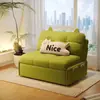 Sofá Cama Individual Estilo Crema Plegable Telescópico Doble Uso Sala de Estar Apartamento Pequeño Habitación de Alquiler Estudio Balcón Cama Multifuncional