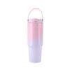 Taza para Coche de Acero Inoxidable de 30 oz Transfronteriza, Gran Capacidad, Color Degradado, Taza Aislada, Coche, Exterior, Vaso Aislado al Vacío en Stock