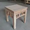 Mesa de Jantar de Madeira de Ulmeiro Mesa dos Oito Imortais de Madeira Maciça Mesa Quadrada Central Mesa de Lazer Estilo Chinês Mesa de Chá para Sala de Estar Entregue em Ponto de Retirada para Crianças