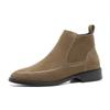 Botines Chelsea de Ante Esmerilado 2025 Nuevos Zapatos de Cuero Casual Retro para Hombre Botas Botas de Cuero Genuino Británico