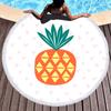 Toalla de playa redonda con estampado 3D, chal, tapete para almuerzo y yoga, impresión digital 3D, fruta de una pieza, suministro directo de fábrica