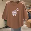 Nueva Camiseta Casual Sencilla, Versátil y de Moda, Corte Ajustado, Manga Tres Cuartos, para Mujer, Primavera/Verano 2026