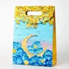 Bolsa de Regalo de Pintura al Óleo Creativa, Bolso Tote Artístico de Nuevo Estilo, Exquisito Empaque de Ramo para Vacaciones y Cumpleaños, Bolsa de Papel para Regalo