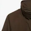 Comercio Exterior Ropa de Mujer 2026 Estilo Europeo y Americano Moda Casual Doble Botonadura Botones Cinturón Cuello Alto Gabardina Chaqueta Mujer A37414