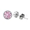 Aretes de titanio G23 con circón 5A, aguja fina, cierre de mariposa integrado, tapones para los oídos, joyería para perforaciones de aleación de titanio, clavos para el cartílago del oído
