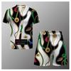 Traje deportivo informal para hombre, estilo hawaiano, playero, cuello redondo, talla grande, top y pantalones cortos.