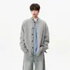 Cardigan de Tricô com Botões Contrastantes Estilo Old Money para Homens e Mulheres, Outono Casual Estilo Marido Malha Solta Sensação Preguiçosa Peça de Roupa Exterior