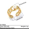 Anillo Retro Europeo y Americano de Acero de Titanio con Perla de Imitación Ojo de Diablo, Anillo de Corazón Bicolor, Joyería Apilable de Nicho de Acero Inoxidable