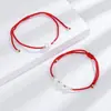 Pulsera de Perlas, Pulsera Hecha a Mano de Perlas de Alto Brillo, Cuerda Roja para el Día de San Valentín de Mujer, Regalo para Estudiantes, Moderna y Versátil, Sensación de Alta Gama