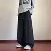 Pantalones deportivos casuales de retazos deconstruidos estilo retro americano, corte holgado, para jóvenes, talla grande, moda trendy